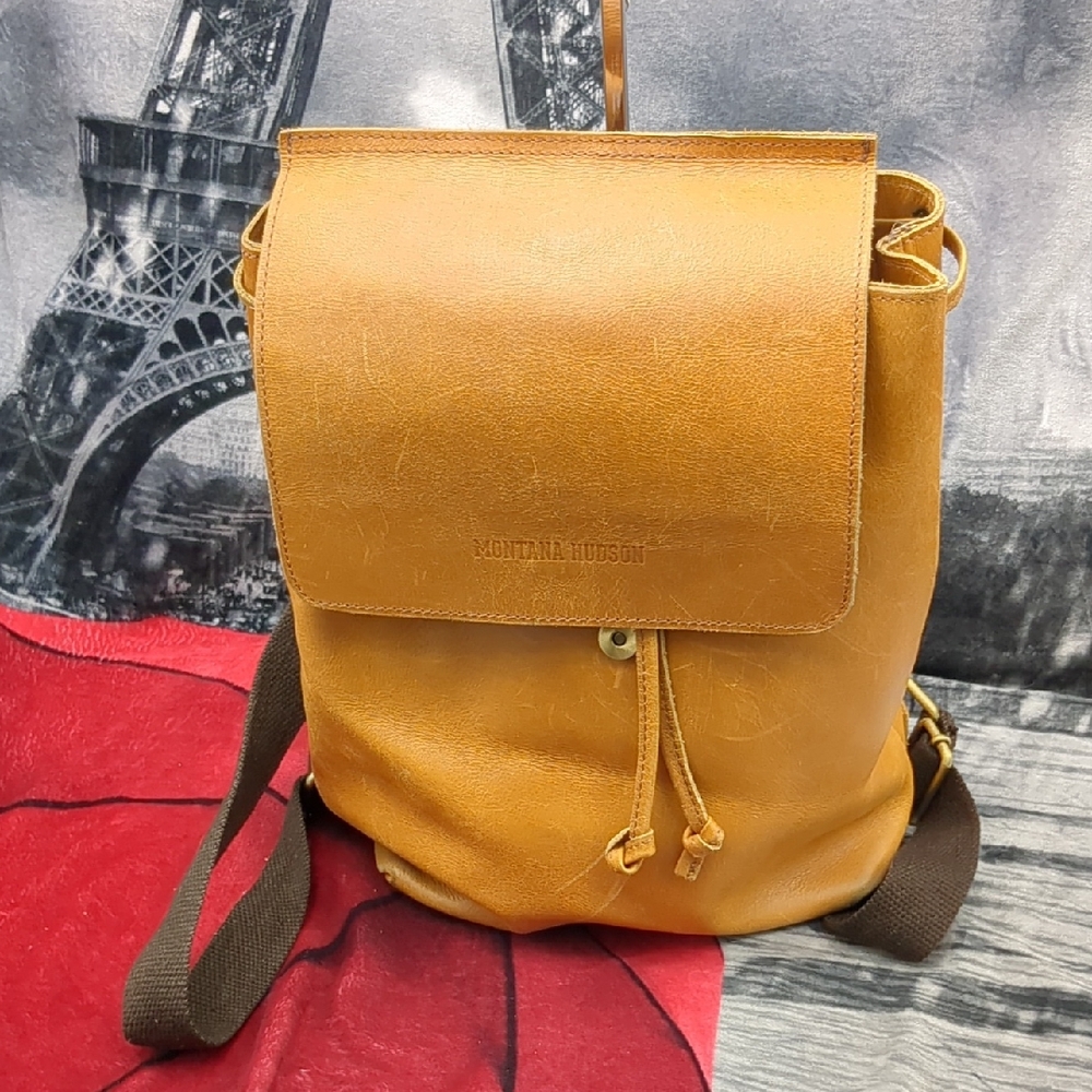 Montana Hudson Tan Leather Backpack